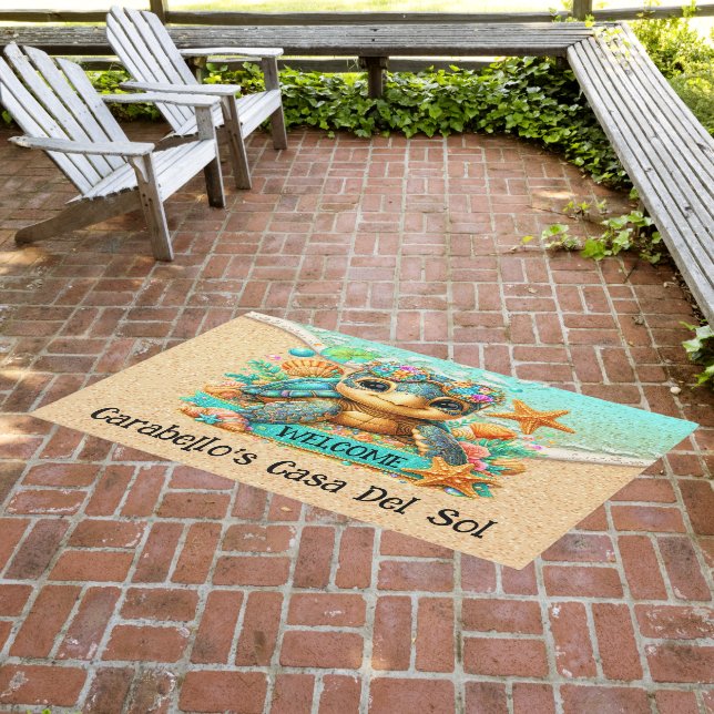Precious Turtle Theme  Outdoor Rug (Insitu (Outdoor 3))