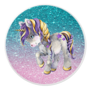 Precious Unicorn Ceramic Knob