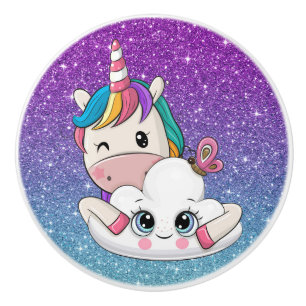 Precious Unicorn Ceramic Knob