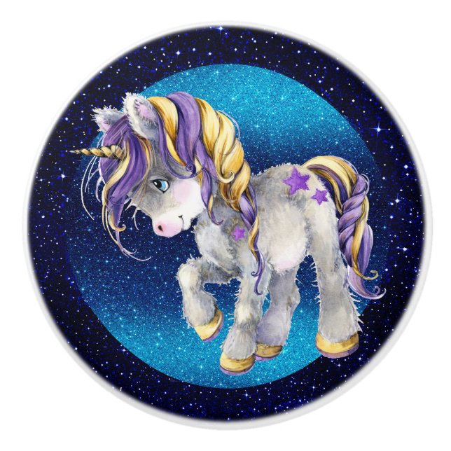 Precious Unicorn Ceramic Knob (Front)