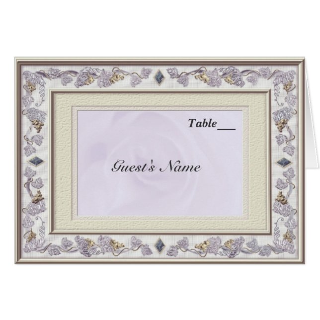 Precious Wedding Table Seating Menu Cards (Front Horizontal)