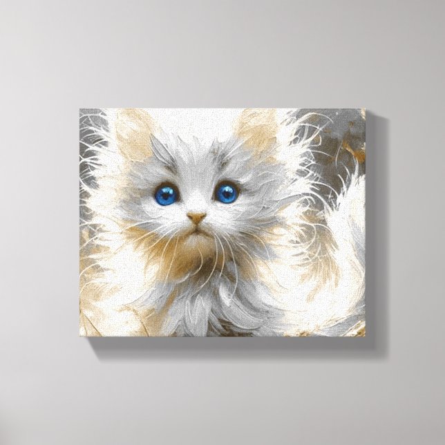 Precious White Kitten  Canvas Print (Front)
