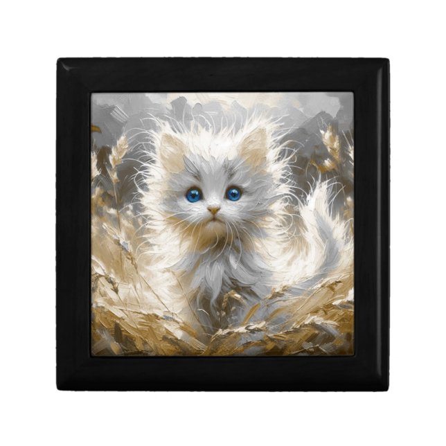 Precious White Kitten  Gift Box (Front)
