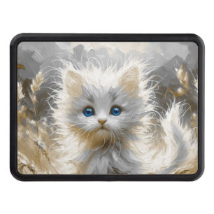 Precious White Kitten  Hitch Cover