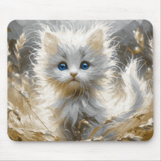 Precious White Kitten  Mouse Pad