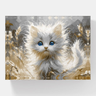 Precious White Kitten  Paperweight