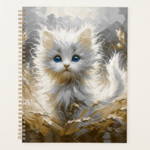 Precious White Kitten Planner