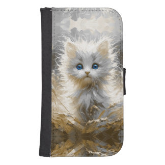 Precious White Kitten  Galaxy S4 Wallet Case