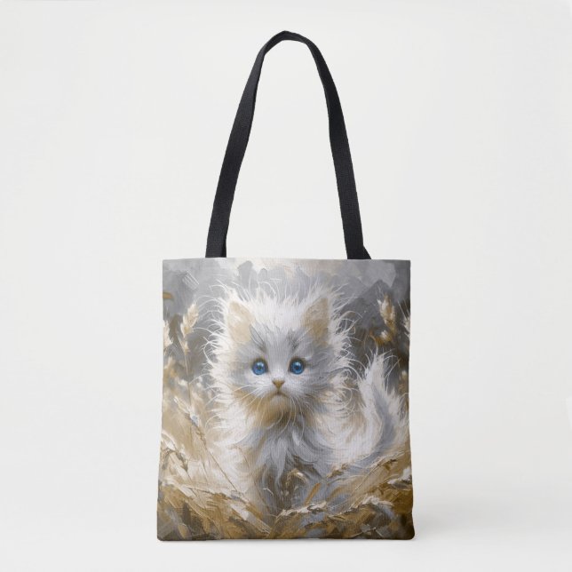 Precious White Kitten  Tote Bag (Front)