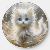 Precious White Kitten Wireless Charger (Front)