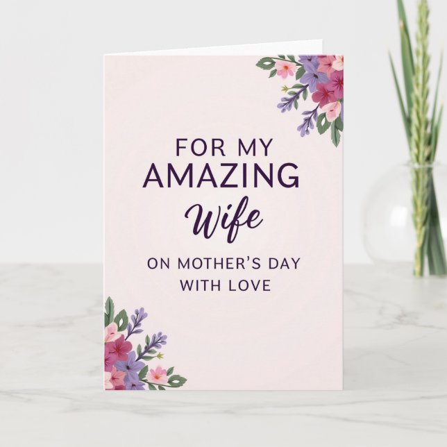 Precious Wife Mothers Day Card (Front)