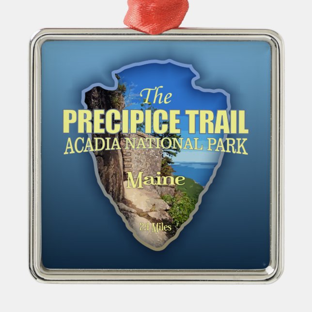 Precipice Trail (arrowhead) Metal Ornament (Front)