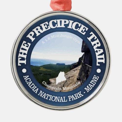 Precipice Trail Metal Ornament