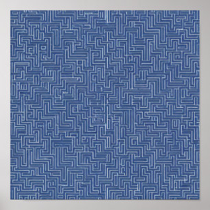 Precise Monochromatic Design: Seamless Laser Grid Poster