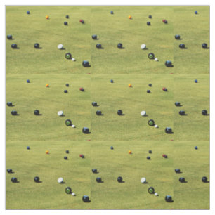 Precision and Strategy: Lawn Bowl Competition Game Fabric