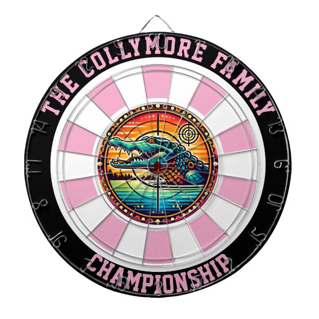 Precision Target on Crocodile Lake Dart Board (Front)