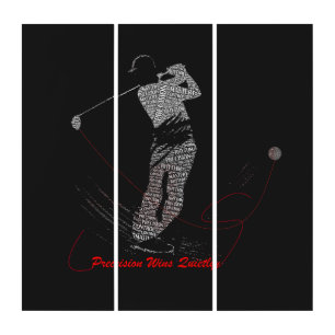 Precision Wins Quietly Golf Word Art