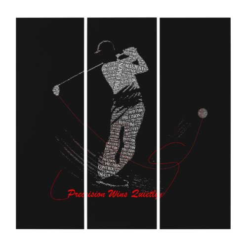 Precision Wins Quietly Golf Word Art