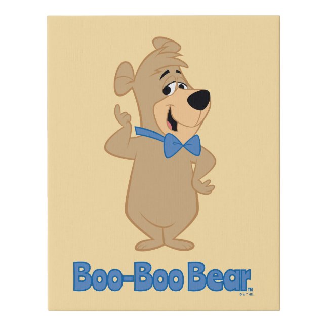 Precocious Boo-Boo Bear Faux Canvas Print (Front)