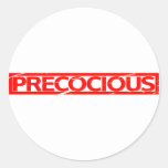 Precocious Stamp Classic Round Sticker