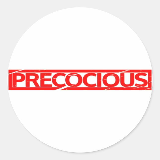 Precocious Stamp Classic Round Sticker (Front)