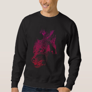 Predator Animal Forest Wildlife Wolf Portrait Wolf Sweatshirt