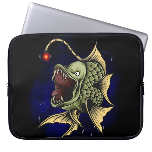 predator fish laptop sleeve