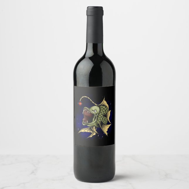predator fish wine label (Front)