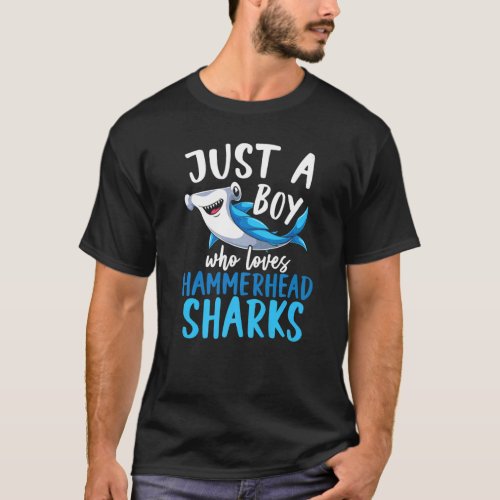 Predator Hammerhead Shark Ocean Animal  Boys Hamme T_Shirt