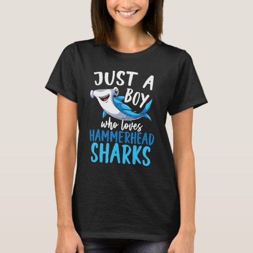 Predator Hammerhead Shark Ocean Animal  Boys Hamme T_Shirt