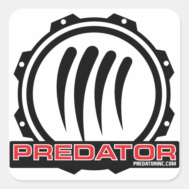 Predator Inc. Gear Logo Square Sticker (Front)