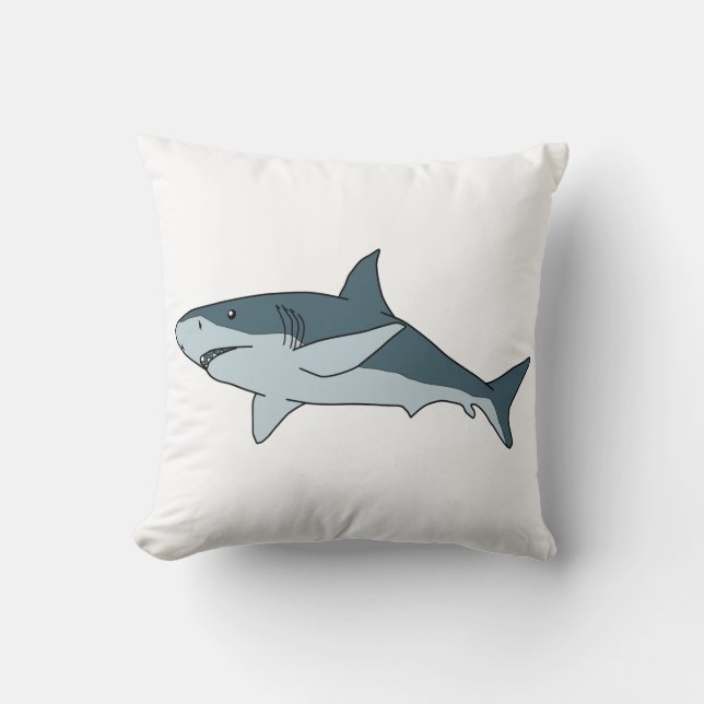 Predatory shark throw pillow (Front)