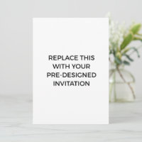Faux Deckle Edge Paper Wedding Invitation Template
