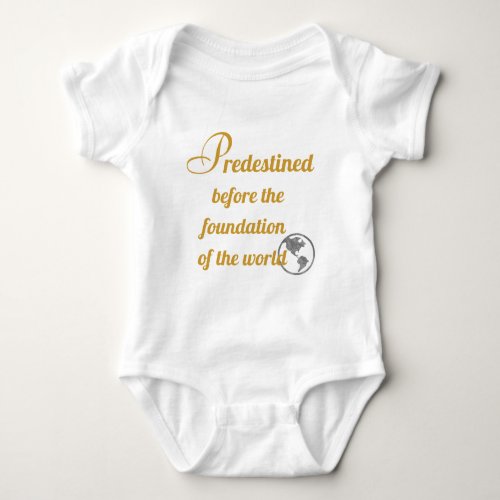 Predestined unisex newborn baby bodysuit or tee