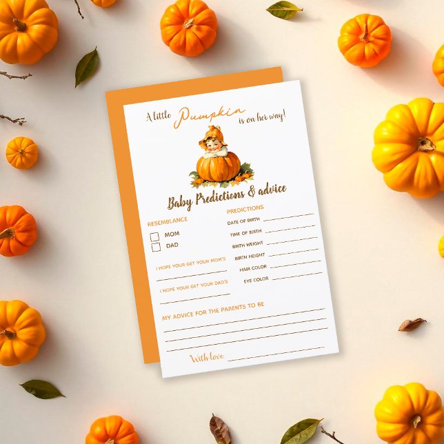 Predictions & Advice Baby Shower Girl Budge Card (Creator Uploaded)