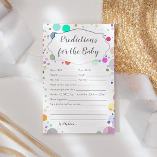 Predictions & Advice for the baby shower