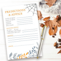 Predictions Advice Halloween Baby Shower Activity