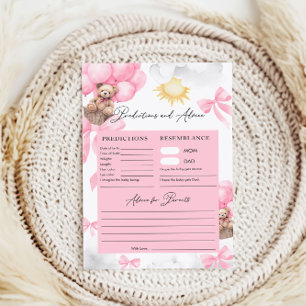 Predictions and Advice Bear Baby Shower Games