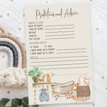 Predictions and Advice Boho Nursery Baby Shower