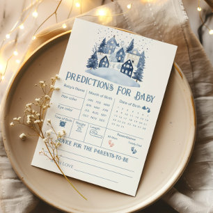 Predictions and Advice Christmas Village Navy Card