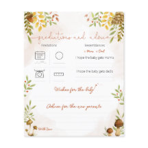 Predictions and Advice, Woodland Baby Shower