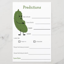 predictions for baby baby shower game