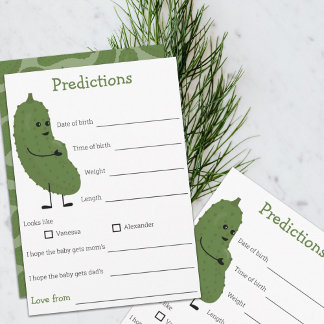 predictions for baby baby shower game invitation