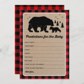 Predictions for Baby Bear Lumberjack Shower Game Invitation (Front/Back)