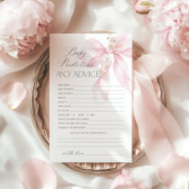 Predictions for baby Floral Pink Bow baby shower