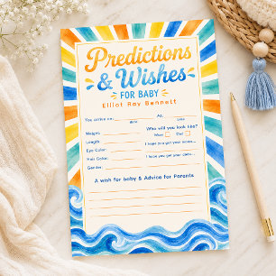 Predictions & Wishes for Baby Sunshine Baby Shower