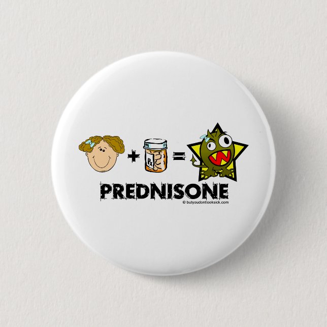 Prednisone Monster Button (Front)