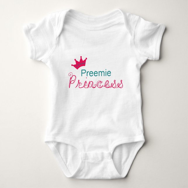 Preemie Princess Baby Bodysuit (Front)
