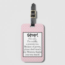 Preemie stroller tag