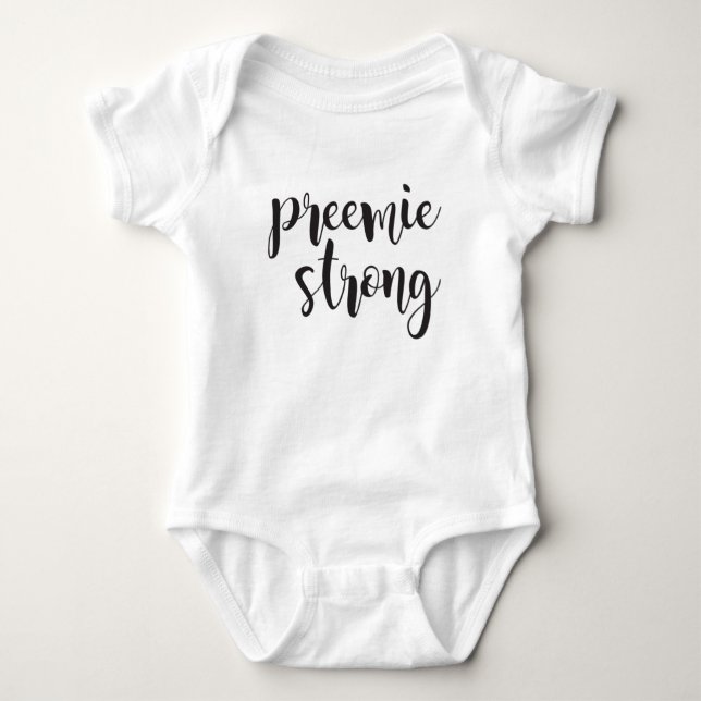 preemie strong onsie baby bodysuit (Front)